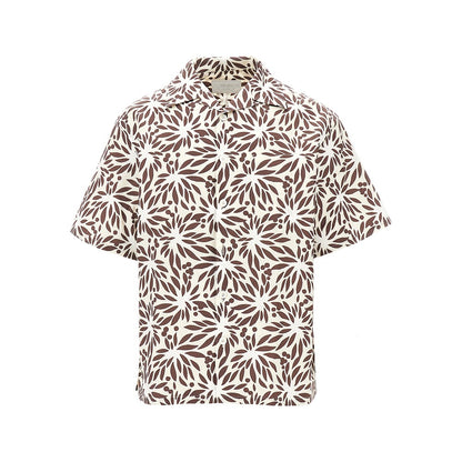 PRADA Printed cotton and silk bowling shirt