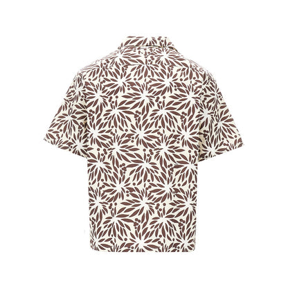 PRADA Printed cotton and silk bowling shirt