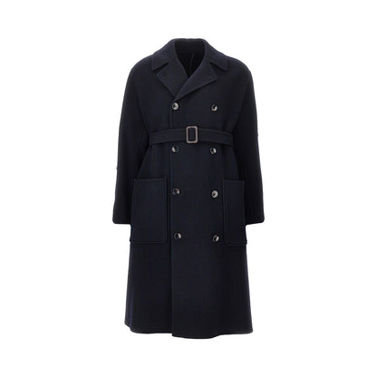 Emporio Armani Wool double-breasted coat with belt