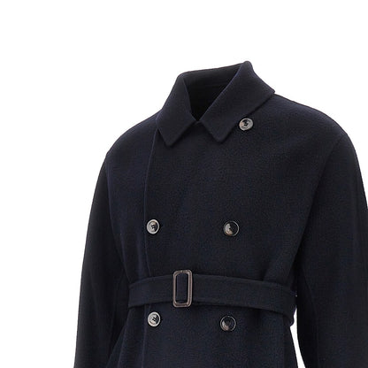 Emporio Armani Wool double-breasted coat with belt