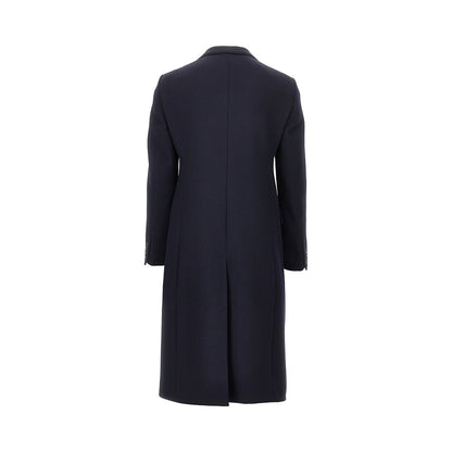 EMPORIO ARMANI Wool tricotine single-breasted coat
