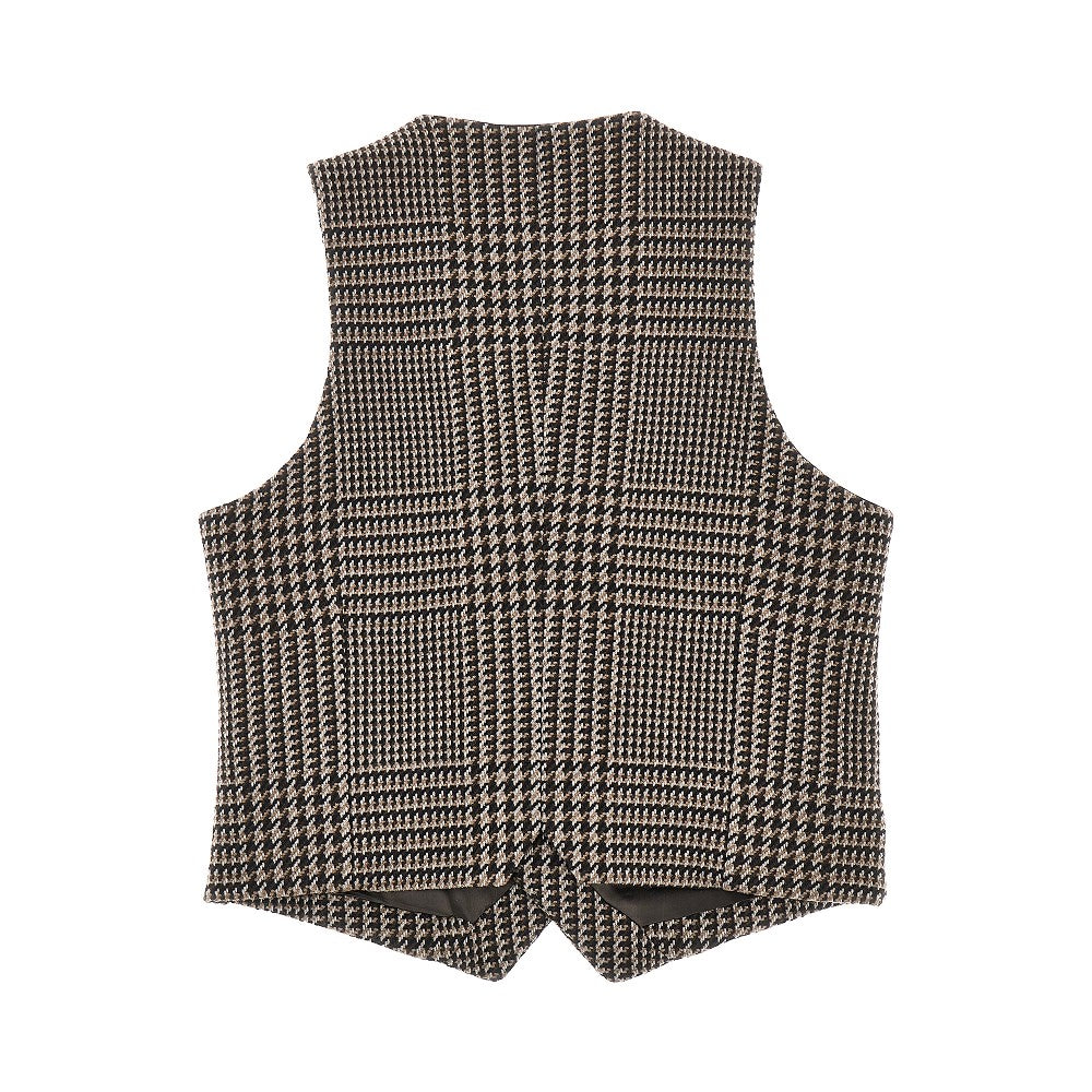 Emporio Armani Houndstooth wool-blend vest
