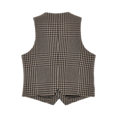 Emporio Armani Houndstooth wool-blend vest