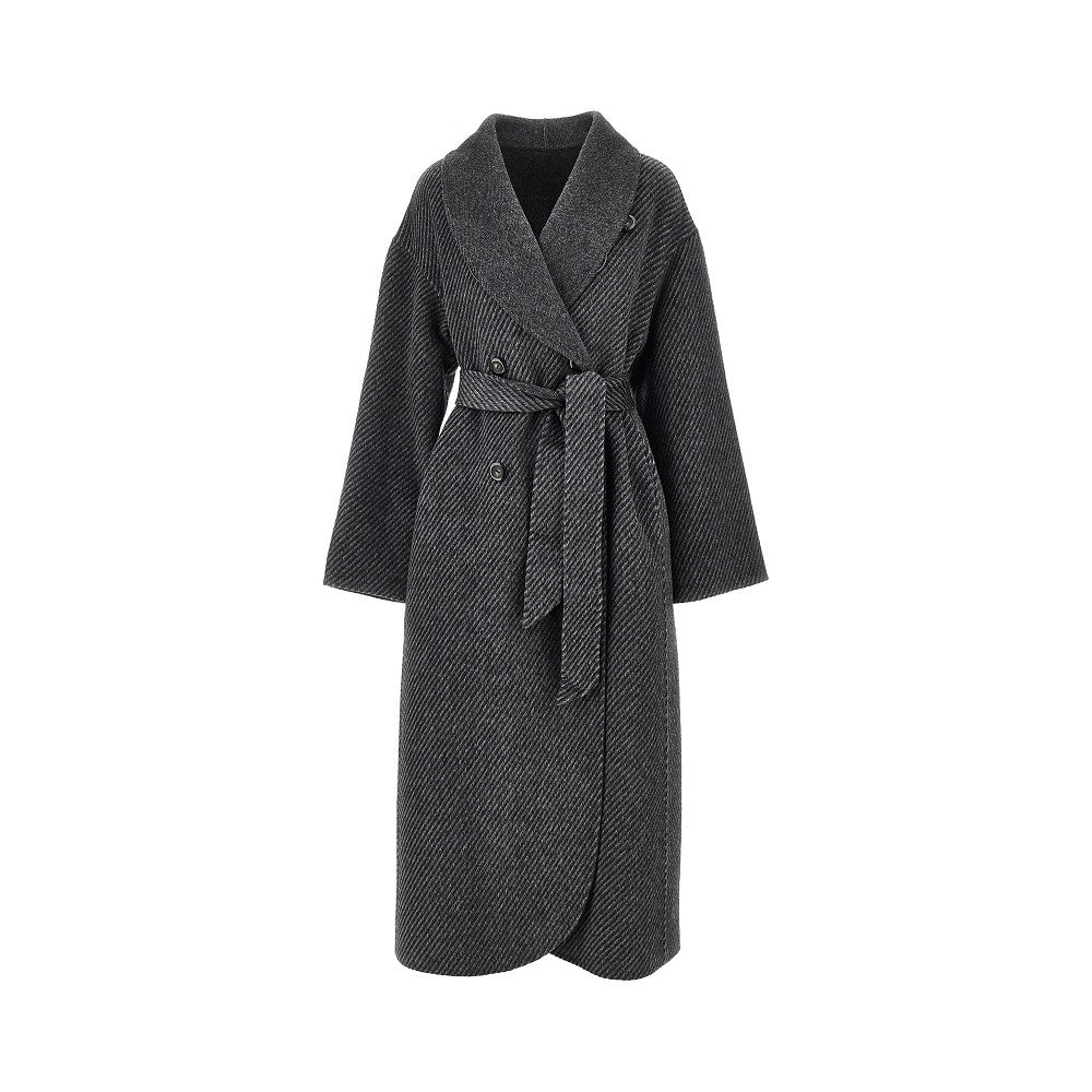 EMPORIO ARMANI Reversible double-breasted coat with belt