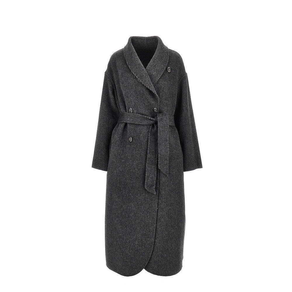 EMPORIO ARMANI Reversible double-breasted coat with belt