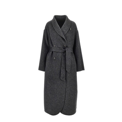 EMPORIO ARMANI Reversible double-breasted coat with belt