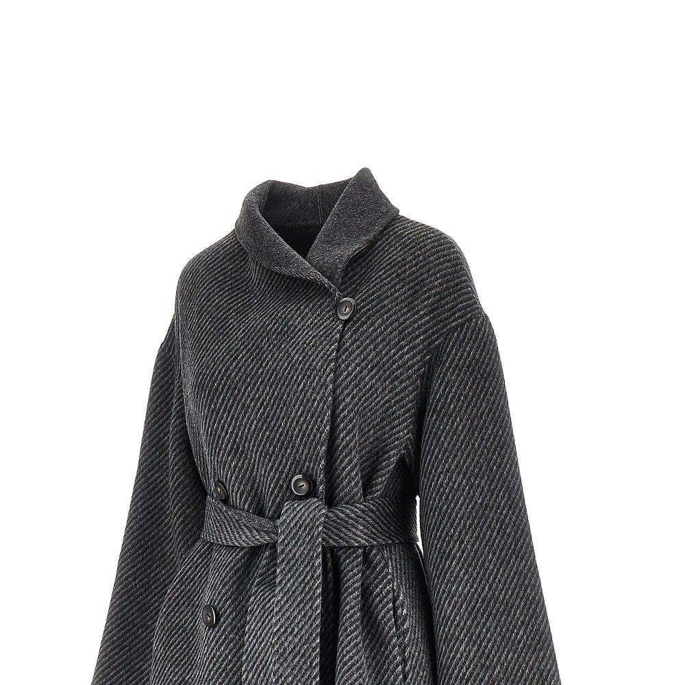 EMPORIO ARMANI Reversible double-breasted coat with belt