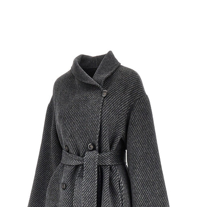EMPORIO ARMANI Reversible double-breasted coat with belt