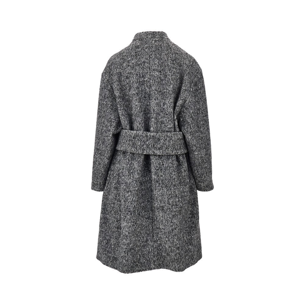 EMPORIO ARMANI Mélange wool blend coat