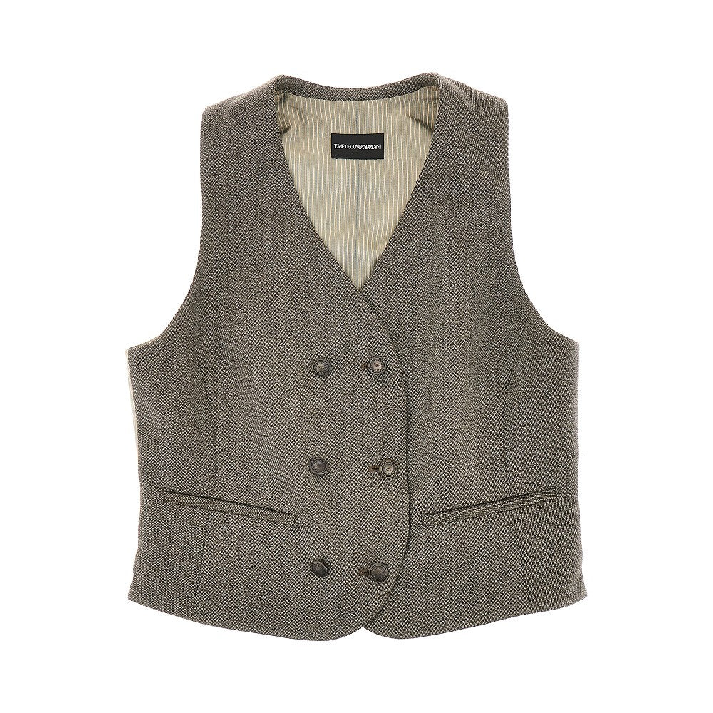 Emporio Armani Double-breasted wool vest