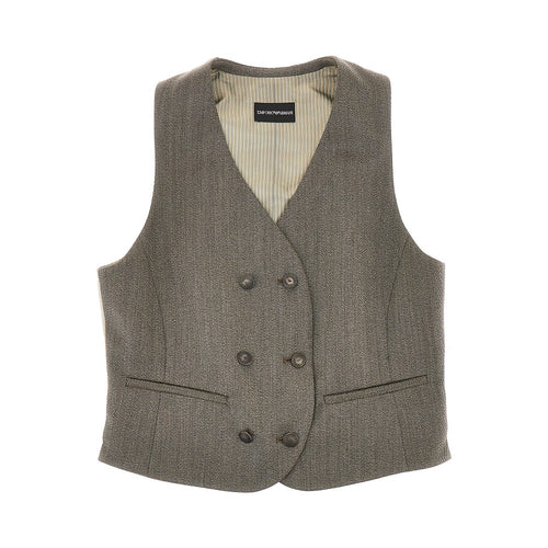 Emporio Armani Double-breasted wool vest