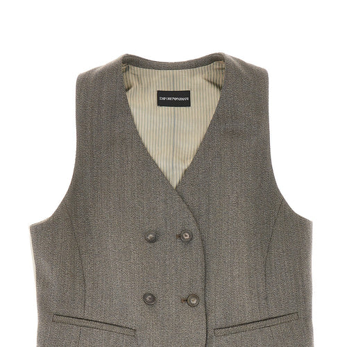Emporio Armani Double-breasted wool vest