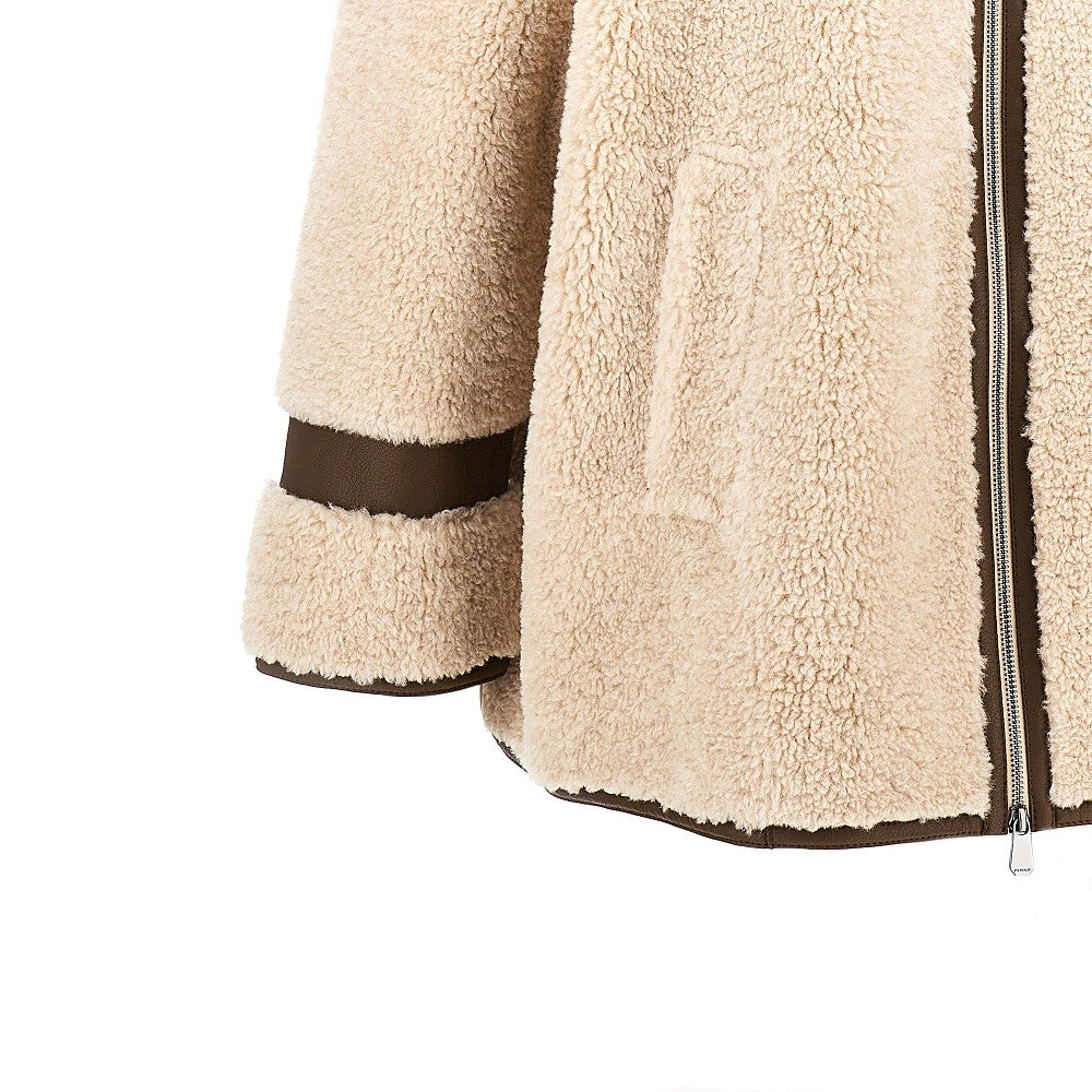 PINKO Faux shearling oversized jacket