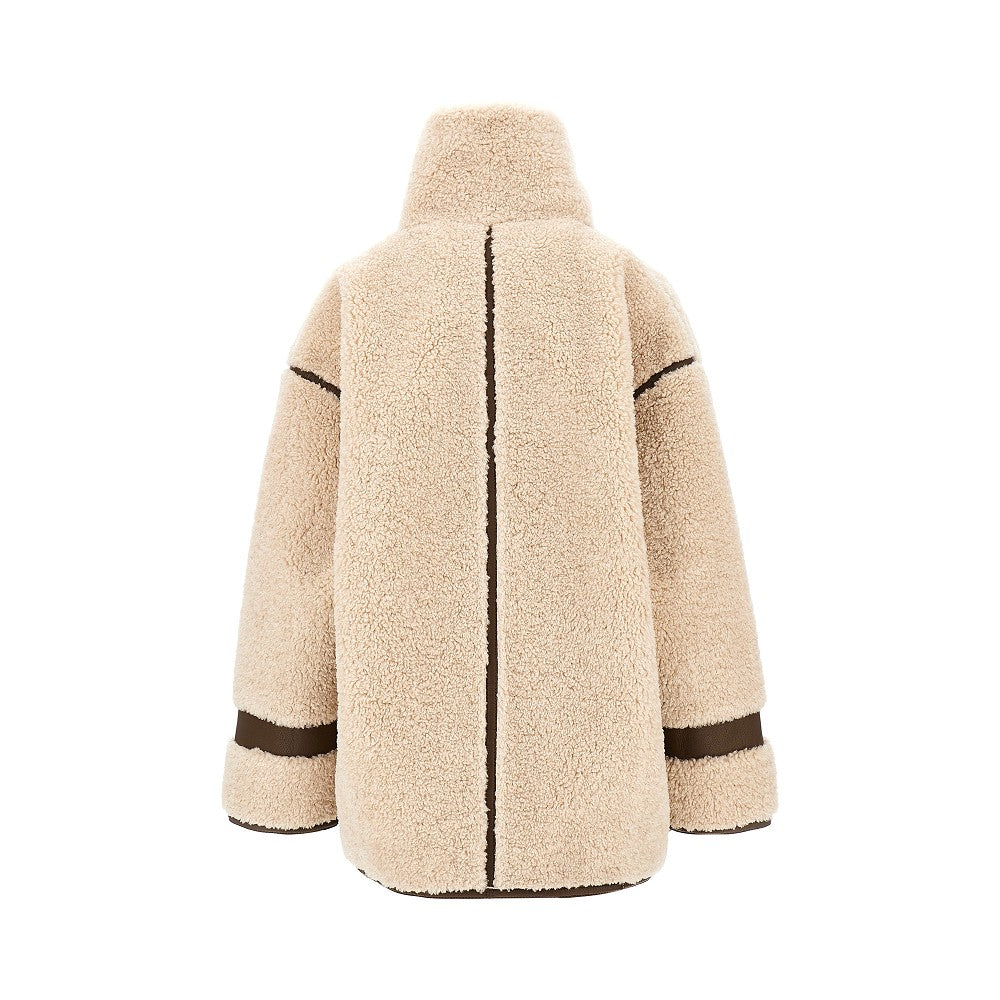 PINKO Faux shearling oversized jacket