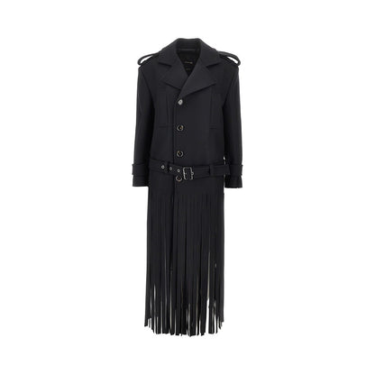 PINKO Fringed oversized cloth coat