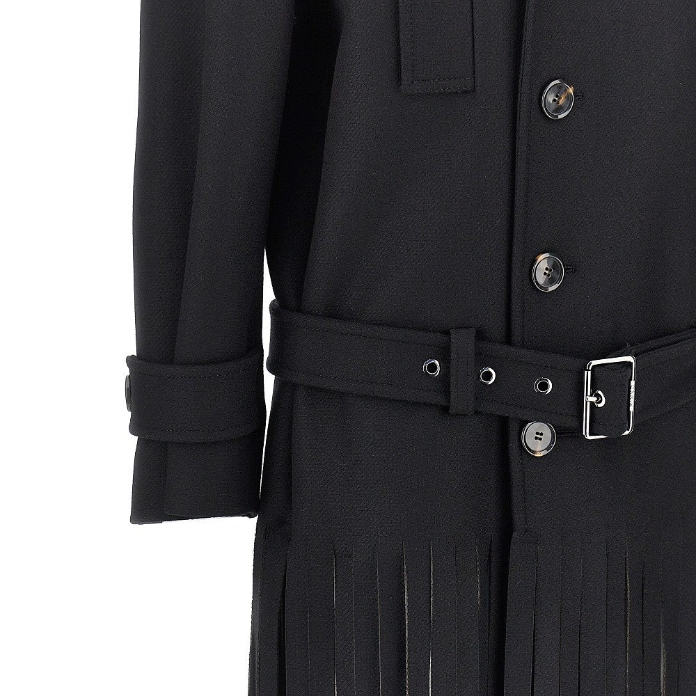 PINKO Fringed oversized cloth coat