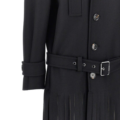 PINKO Fringed oversized cloth coat