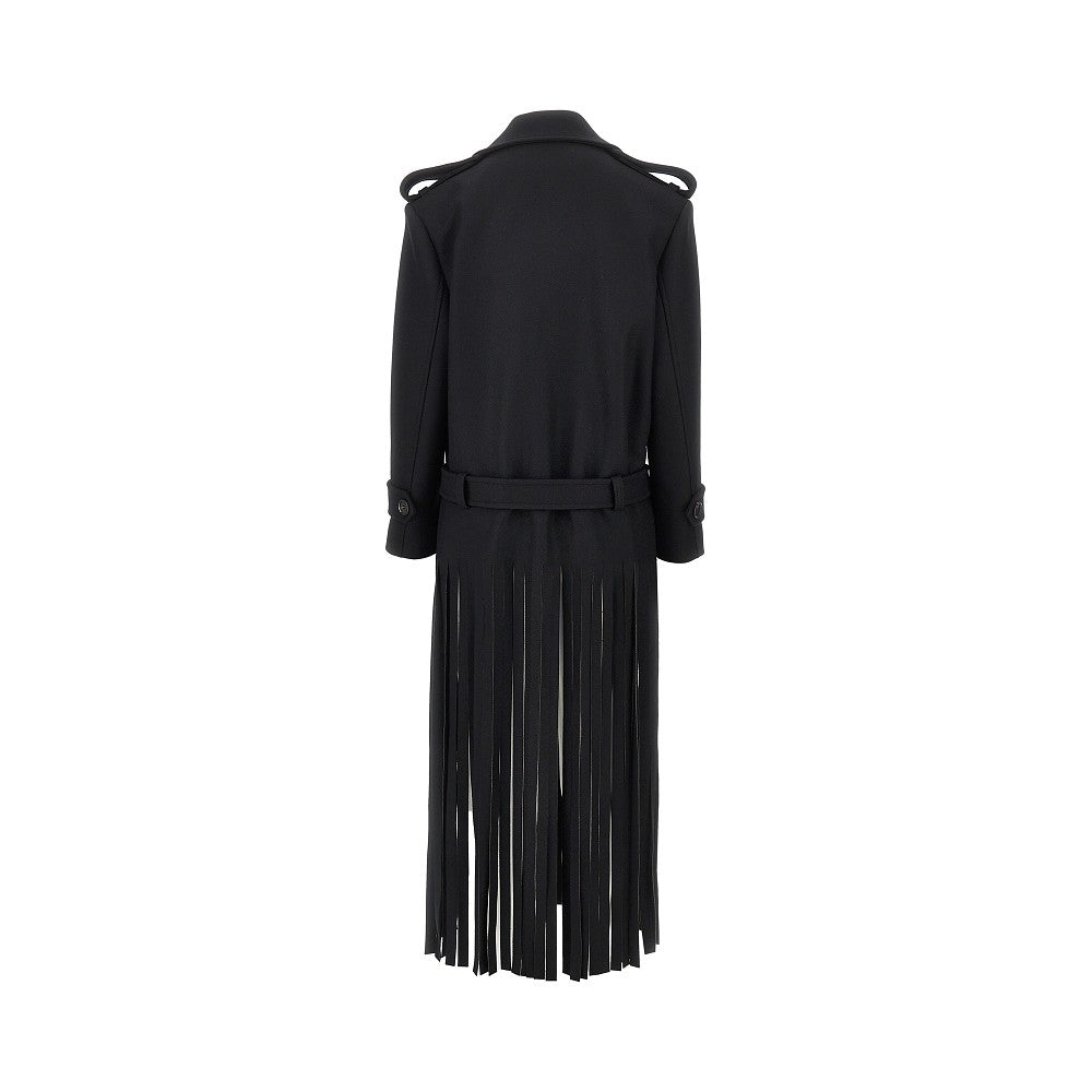 PINKO Fringed oversized cloth coat