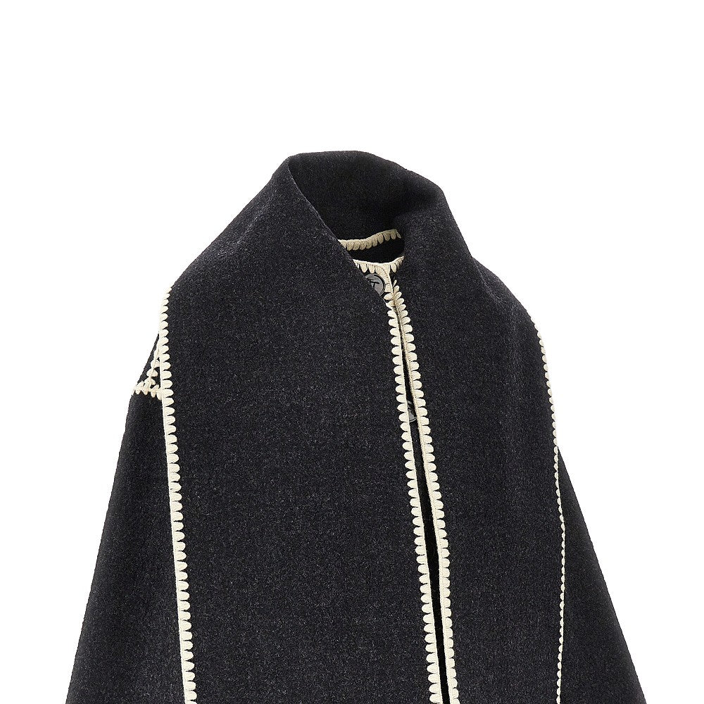 TOTEME Wool-blend coat with integrated scarf