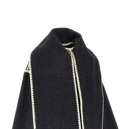 TOTEME Wool-blend coat with integrated scarf