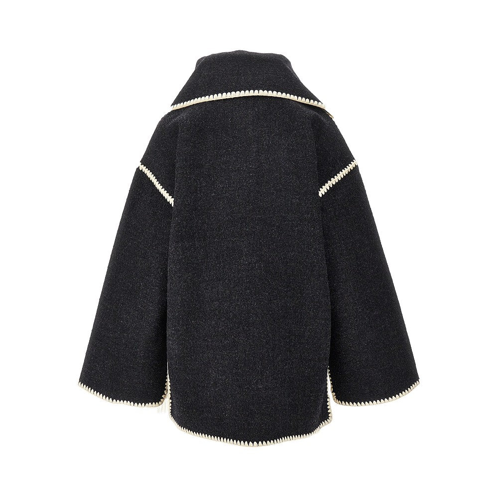 TOTEME Wool-blend coat with integrated scarf