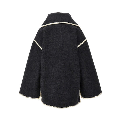 TOTEME Wool-blend coat with integrated scarf
