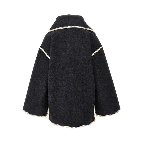 TOTEME Wool-blend coat with integrated scarf