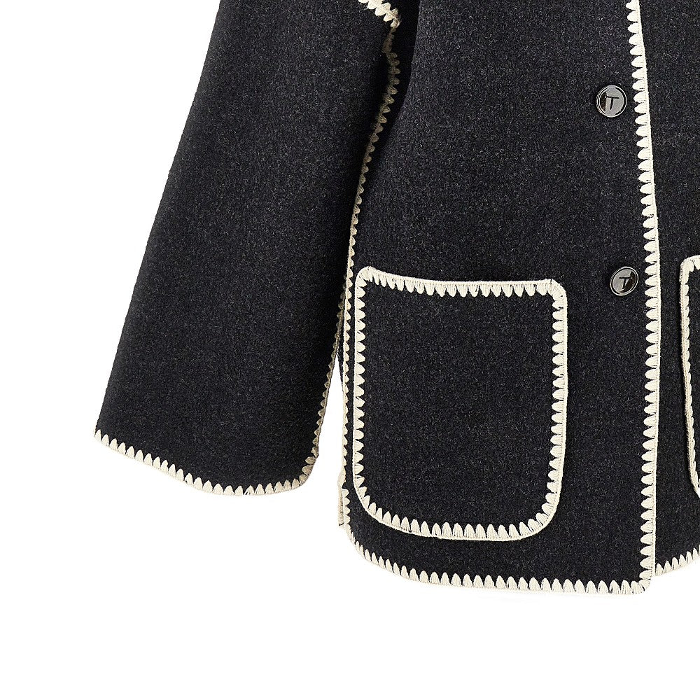 TOTEME Wool-blend coat with integrated scarf