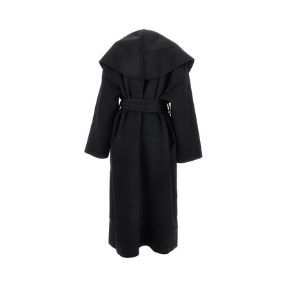 TOTEME Long hooded belted coat