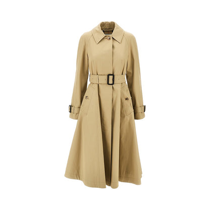 BURBERRY Gabardine fit-and-flare Ellingham car coat