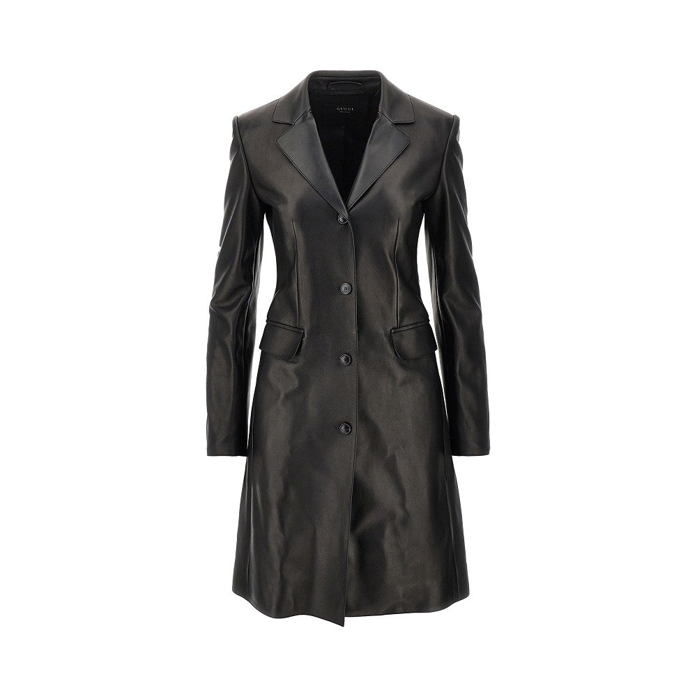 GUCCI Nappa leather single-breasted coat