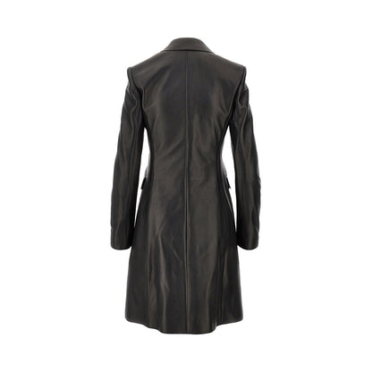 GUCCI Nappa leather single-breasted coat