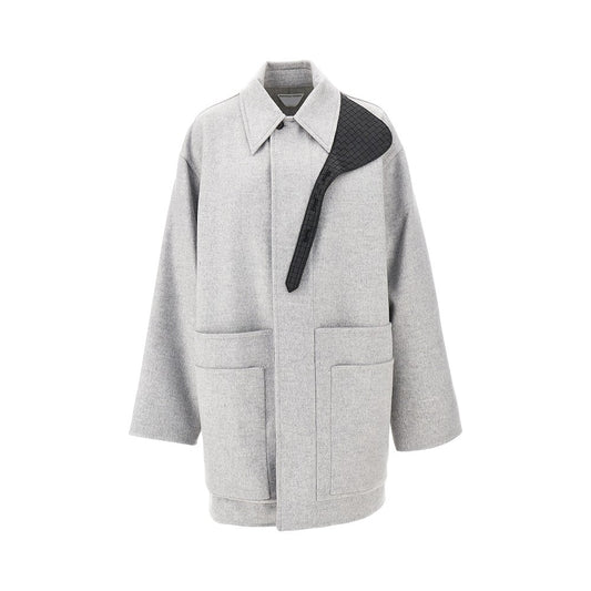 Bottega Veneta Double coat with Intrecciato leather strap