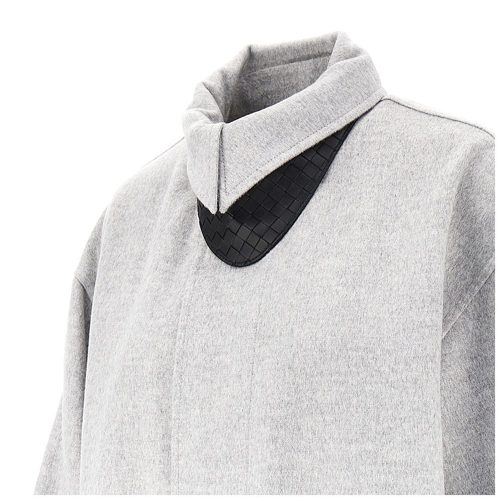 Bottega Veneta Double coat with Intrecciato leather strap