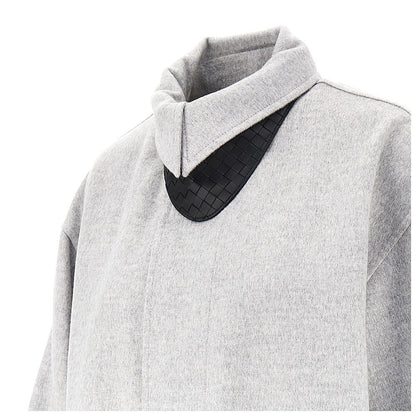 Bottega Veneta Double coat with Intrecciato leather strap