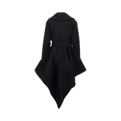 ALAIA Wool robe coat with belt