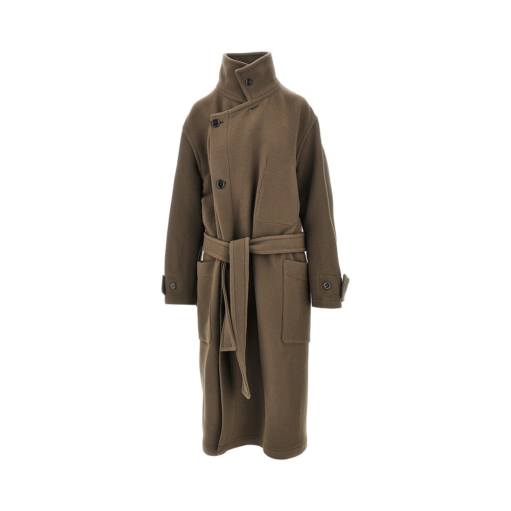 Lemaire Wool belted long coat