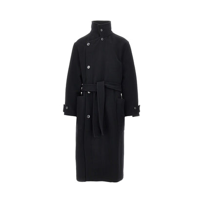 Lemaire Wool belted long coat