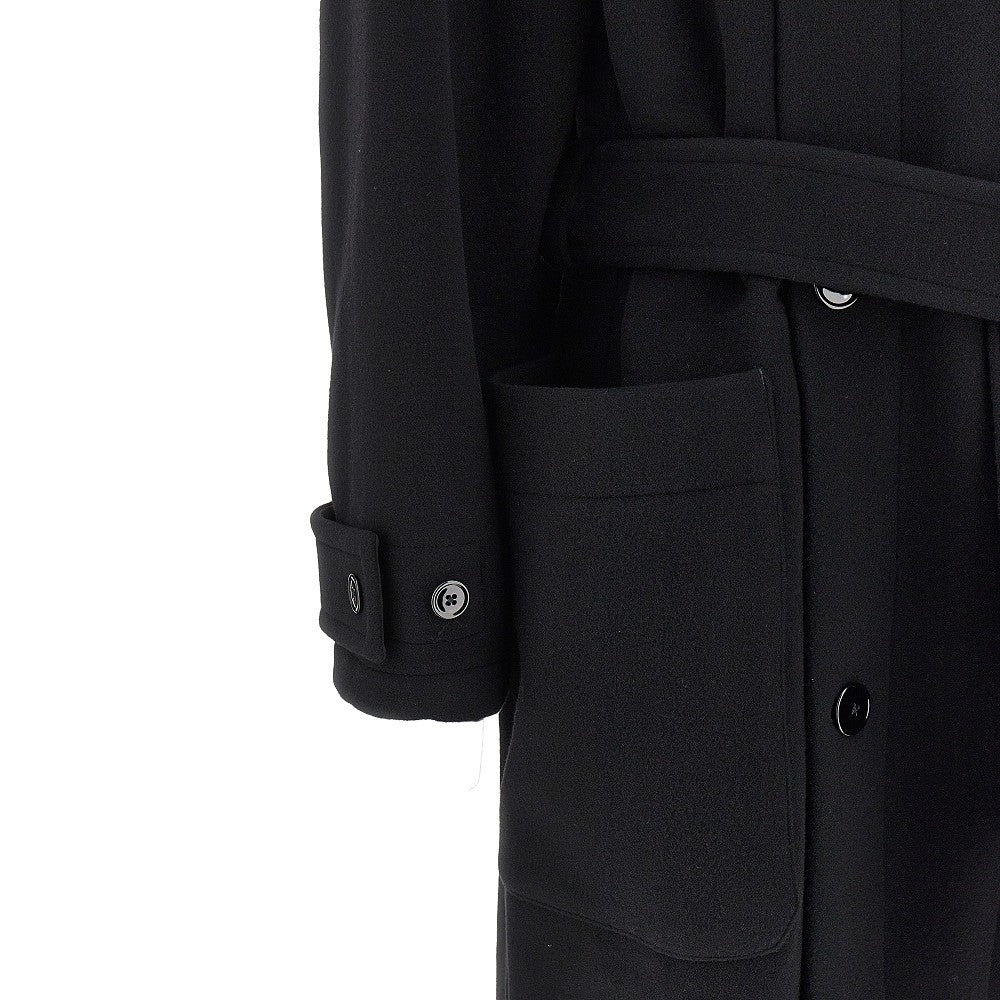 Lemaire Wool belted long coat