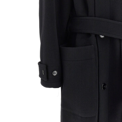 Lemaire Wool belted long coat