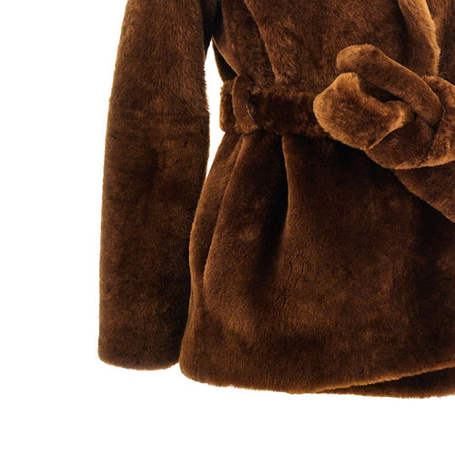 Phoebe Philo Fur belted robe jacket