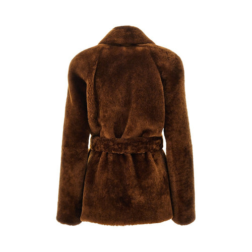Phoebe Philo Fur belted robe jacket