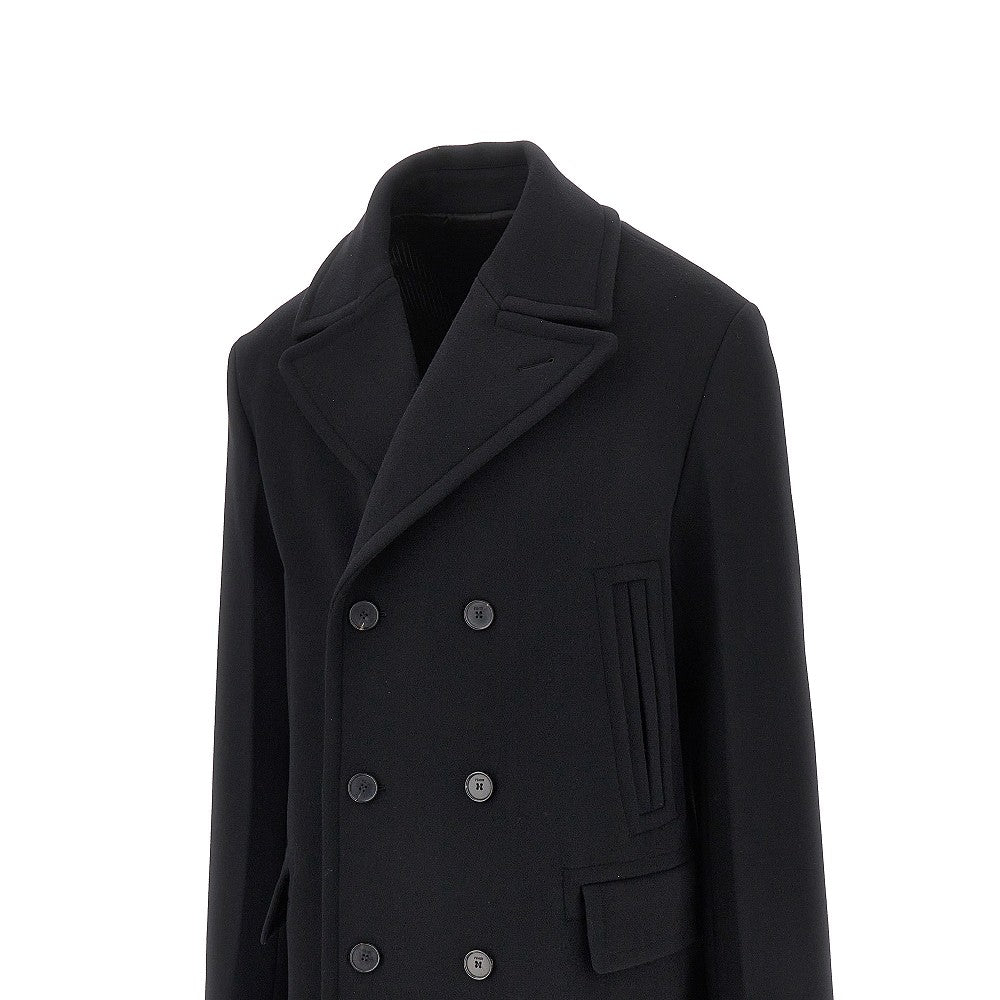 Fendi Wool and angora double-breasted coat