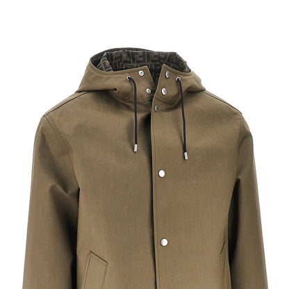 Fendi Cotton-blend hooded coat