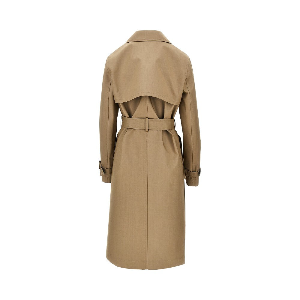 Fendi Mackintosh fabric double-breasted trench coat