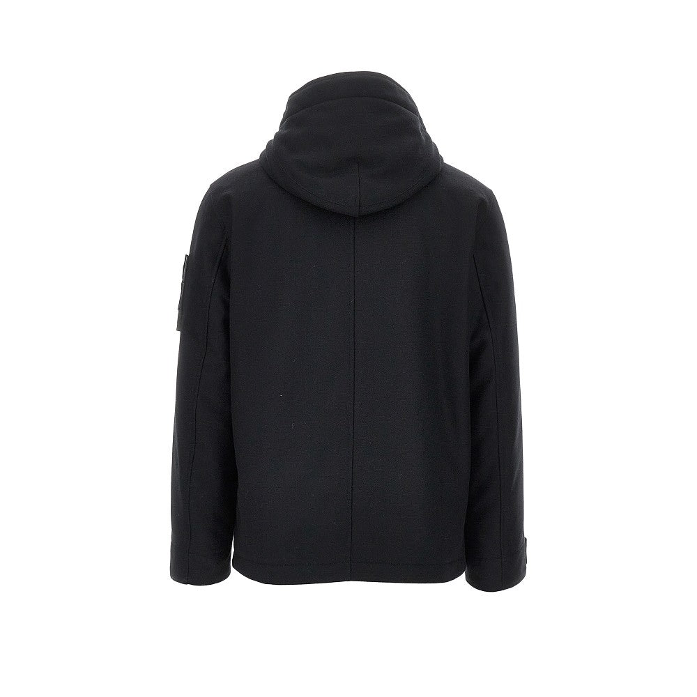 STONE ISLAND Flannel jacket with Logo Badge