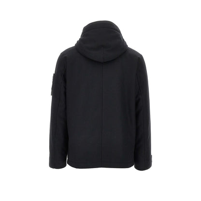 STONE ISLAND Flannel jacket with Logo Badge