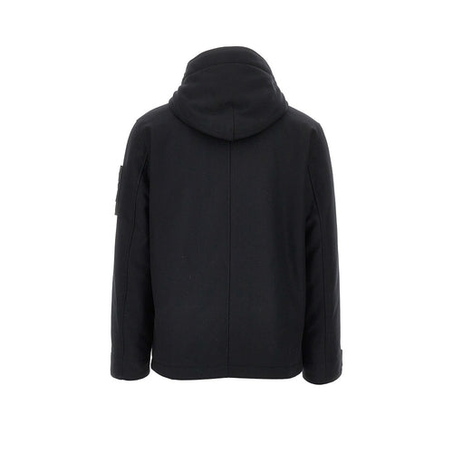 STONE ISLAND Flannel jacket with Logo Badge