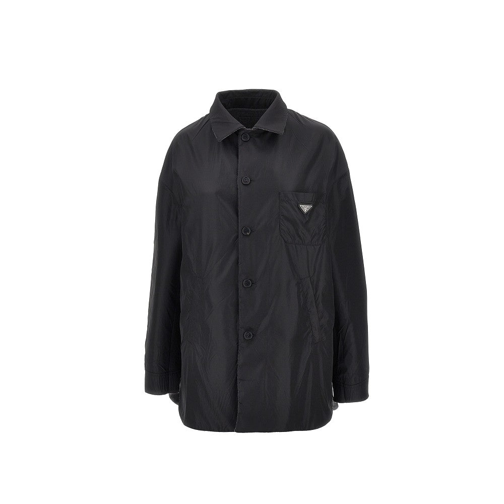 PRADA Cashwool and Re-Nylon reversible overshirt