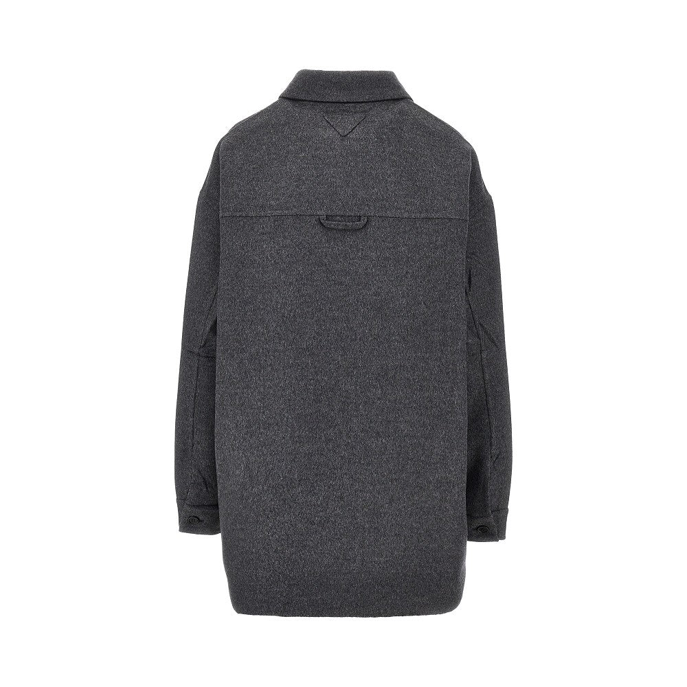 PRADA Cashwool and Re-Nylon reversible overshirt